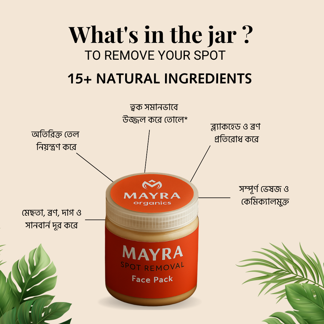 Mayra Spot Removal Face Pack ( মেছতা , ব্রন অথবা মুখের কাল দাগ দূর করে )