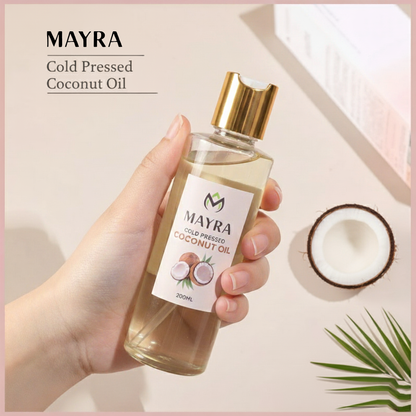 Mayra Cold Pressed Coconut Oil 200ml – 100% Pure & Natural for Hair & Skin
