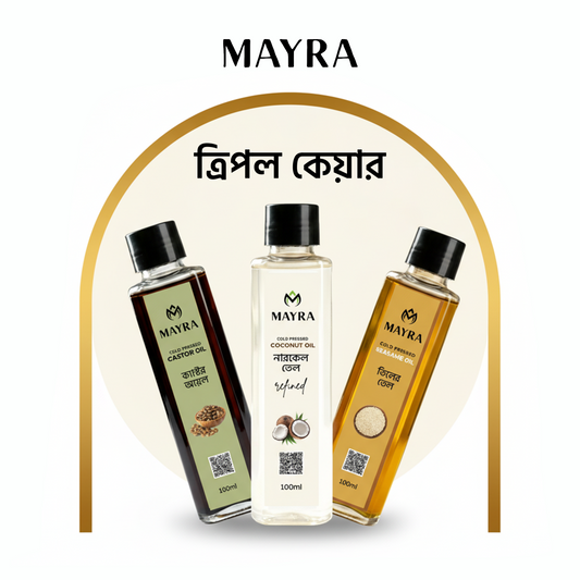 Mayra Triple Care Oil Combo ( 3x100ml ) - Value Pack for Daily Hair Care