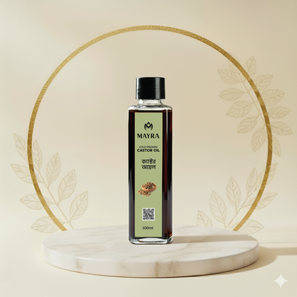 Mayra Castor Oil 100ml – 100% Pure Cold Pressed Oil for Hair, Eyelashes & Skin