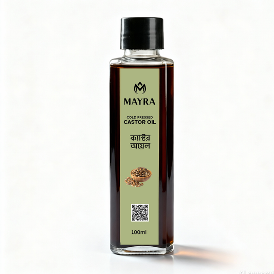 Mayra Castor Oil 100ml – 100% Pure Cold Pressed Oil for Hair, Eyelashes & Skin