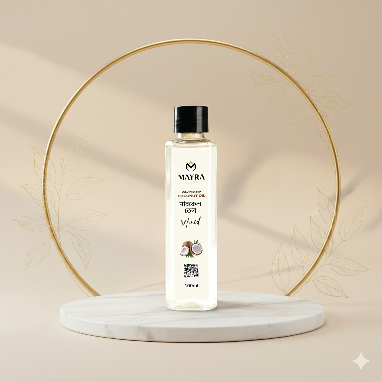 Mayra Cold Pressed Coconut Oil – 100% Pure & Natural for Hair & Skin