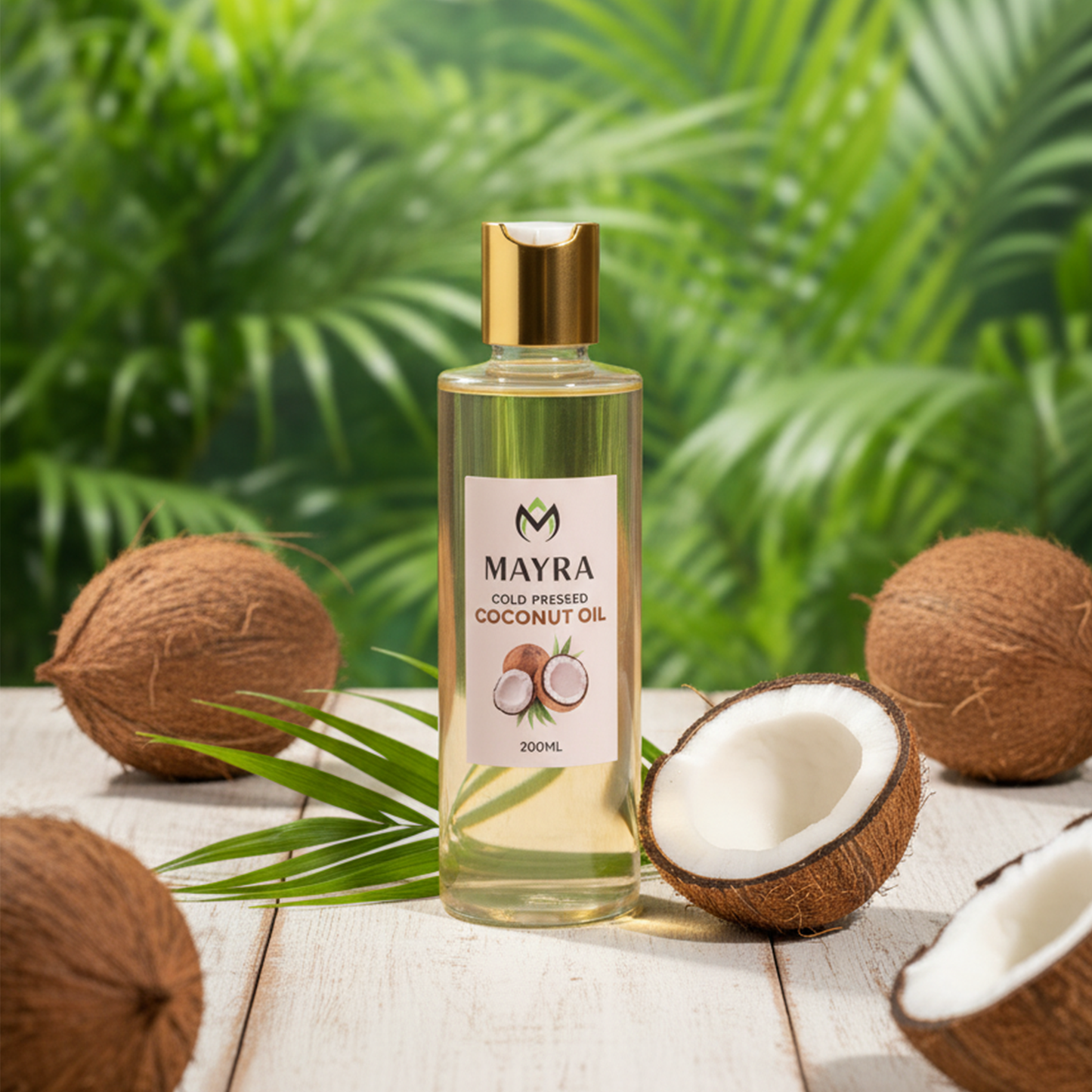 Mayra Cold Pressed Coconut Oil 200ml – 100% Pure & Natural for Hair & Skin