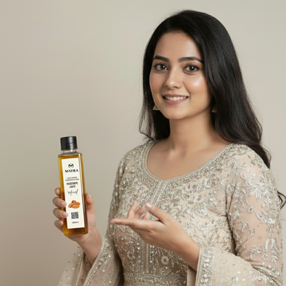 Mayra Almond Oil – Vitamin-E Rich Oil for Glowing Skin & Stronger Hair