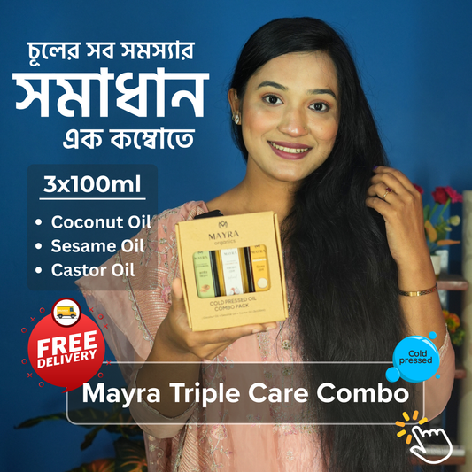 Mayra Triple Care Oil Combo ( 3x100ml ) - Value Pack for Daily Hair Care